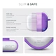 Силиконовый чехол для наушников Apple AirPods 3, Hang Case, фиолетовый, ультратонкий защитный кейс толщиной 2 мм, защита от царапин, пыли и ударов, компактный, с карабином для крепления, ArmorStandart (ARM60317) - изображение 3