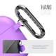 Силиконовый чехол для наушников Apple AirPods 3, Hang Case, фиолетовый, ультратонкий защитный кейс толщиной 2 мм, защита от царапин, пыли и ударов, компактный, с карабином для крепления, ArmorStandart (ARM60317) - изображение 4