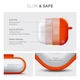 Силиконовый чехол для наушников Apple AirPods 3, Hang Case, оранжевый, ультратонкий защитный кейс толщиной 2 мм, защита от царапин, пыли и ударов, компактный, с карабином для крепления, ArmorStandart (ARM60318) - изображение 3