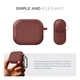 Силиконовый чехол для наушников Apple AirPods 3, Hang Case, коричневый, ультратонкий защитный кейс толщиной 2 мм, защита от царапин, пыли и ударов, компактный, с карабином для крепления, ArmorStandart (ARM60323) - изображение 2