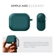 Силиконовый чехол для наушников Apple AirPods 3, Hang Case, зеленый, ультратонкий защитный кейс толщиной 2 мм, защита от царапин, пыли и ударов, компактный, с карабином для крепления, ArmorStandart (ARM60309) - изображение 2