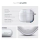 Силиконовый чехол для наушников Apple AirPods 3, Hang Case, белый, ультратонкий защитный кейс толщиной 2 мм, защита от царапин, пыли и ударов, компактный, с карабином для крепления, ArmorStandart (ARM60324) - изображение 3