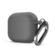 Силиконовый чехол для наушников Apple AirPods 3, Hang Case, серый, ультратонкий защитный кейс толщиной 2 мм, защита от царапин, пыли и ударов, компактный, с карабином для крепления, ArmorStandart (ARM60306) - изображение 1
