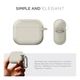 Силиконовый чехол для наушников Apple AirPods 3, Hang Case, бежевый, ультратонкий защитный кейс толщиной 2 мм, защита от царапин, пыли и ударов, компактный, с карабином для крепления, ArmorStandart (ARM60307) - изображение 2