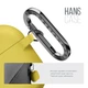 Силиконовый чехол для наушников Apple AirPods 3, Hang Case, желтый, ультратонкий защитный кейс толщиной 2 мм, защита от царапин, пыли и ударов, компактный, с карабином для крепления, ArmorStandart (ARM60325) - изображение 4