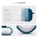 Силиконовый чехол для наушников Apple AirPods 3, Hang Case, синий, ультратонкий защитный кейс толщиной 2 мм, защита от царапин, пыли и ударов, компактный, с карабином для крепления, ArmorStandart (ARM60310) - изображение 3
