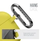 Силиконовый чехол для наушников Apple AirPods Pro 2 2022, Hang Case, желтый, ультратонкий защитный кейс толщиной 2 мм, защита от царапин, пыли и ударов, компактный, с карабином для крепления, ArmorStandart (ARM68593) - изображение 4