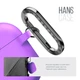 Силиконовый чехол для наушников Apple AirPods Pro 2 2022, Hang Case, фиолетовый, ультратонкий защитный кейс толщиной 2 мм, защита от царапин, пыли и ударов, компактный, с карабином для крепления, ArmorStandart (ARM68595) - изображение 4