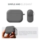 Силиконовый чехол для наушников Apple AirPods Pro 2 2022, Hang Case, серый, ультратонкий защитный кейс толщиной 2 мм, защита от царапин, пыли и ударов, компактный, с карабином для крепления, ArmorStandart (ARM68600) - изображение 2