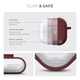 Силиконовый чехол для наушников Apple AirPods 4, Hang Case, коричневый, ультратонкий защитный кейс толщиной 2 мм, защита от царапин, пыли и ударов, компактный, с карабином для крепления, ArmorStandart (ARM81294) - изображение 3