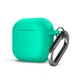 Силиконовый чехол для наушников Apple AirPods 4, Hang Case, бирюзовый, ультратонкий защитный кейс толщиной 2 мм, защита от царапин, пыли и ударов, компактный, с карабином для крепления, ArmorStandart (ARM81287) - изображение 1