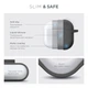 Силіконовий чохол для навушників Apple AirPods 4, Hang Case, сірий, ультратонкий захисний кейс товщиною 2 мм, захист від подряпин, пилу та ударів, компактний, з карабіном для кріплення, ArmorStandart (ARM81278) - зображення 3