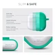 Силиконовый чехол для наушников Apple AirPods 4, Hang Case, бирюзовый, ультратонкий защитный кейс толщиной 2 мм, защита от царапин, пыли и ударов, компактный, с карабином для крепления, ArmorStandart (ARM81287) - изображение 3