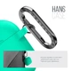 Силиконовый чехол для наушников Apple AirPods 4, Hang Case, бирюзовый, ультратонкий защитный кейс толщиной 2 мм, защита от царапин, пыли и ударов, компактный, с карабином для крепления, ArmorStandart (ARM81287) - изображение 4