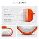 Силиконовый чехол для наушников Apple AirPods 4, Hang Case, оранжевый, ультратонкий защитный кейс толщиной 2 мм, защита от царапин, пыли и ударов, компактный, с карабином для крепления, ArmorStandart (ARM81288) - изображение 3