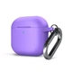 Силіконовий чохол для навушників Apple AirPods 4, Hang Case, фіолетовий, ультратонкий захисний кейс товщиною 2 мм, захист від подряпин, пилу та ударів, компактний, з карабіном для кріплення, ArmorStandart (ARM81292) - зображення 1