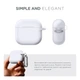 Силиконовый чехол для наушников Apple AirPods 4, Hang Case, белый, ультратонкий защитный кейс толщиной 2 мм, защита от царапин, пыли и ударов, компактный, с карабином для крепления, ArmorStandart (ARM81295) - изображение 2
