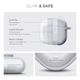 Силиконовый чехол для наушников Apple AirPods 4, Hang Case, белый, ультратонкий защитный кейс толщиной 2 мм, защита от царапин, пыли и ударов, компактный, с карабином для крепления, ArmorStandart (ARM81295) - изображение 3