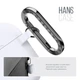 Силиконовый чехол для наушников Apple AirPods 4, Hang Case, белый, ультратонкий защитный кейс толщиной 2 мм, защита от царапин, пыли и ударов, компактный, с карабином для крепления, ArmorStandart (ARM81295) - изображение 4
