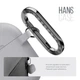 Силиконовый чехол для наушников Apple AirPods 4, Hang Case, серый, ультратонкий защитный кейс толщиной 2 мм, защита от царапин, пыли и ударов, компактный, с карабином для крепления, ArmorStandart (ARM81284) - изображение 4