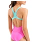 Купальник закритий для дівчат Arena LINES SWIMSUIT SWIM PRO BACK L Рожевий, Бірюзовий 140 см (003550-980 140) - зображення 3