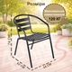Стул садовый металлический Garden Chair Trento SC-017C Черный - изображение 6