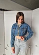 Укороченная джинсовая женская куртка Denim Co 16401 Синяя XS (на укр 40-42) - изображение 4