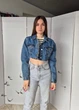 Укороченная джинсовая женская куртка Denim Co 16401 Синяя XS (на укр 40-42) - изображение 5