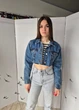 Укороченная джинсовая женская куртка Denim Co 16401 Синяя XS (на укр 40-42) - изображение 6