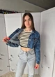 Укороченная джинсовая женская куртка Denim Co 16401 Синяя XS (на укр 40-42) - изображение 8