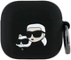 Etui Karl Lagerfeld Silicone Karl & Chaupette Head 3D do Apple AirPods 4 Black (3666339398095) - obraz 1