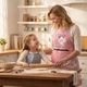 Женский фартук для кухни красивый фартук для кухни в розовом цвете - изображение 2