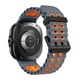 Перфорований ремінець Wave Classic для Samsung Galaxy Watch Ultra / Ultra (2025) – сіро-помаранчевий / силікон (WC835) - зображення 2