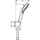 Душевой набор hansgrohe Crometta 100 Vario Porter Set 1,25 м белый/хром - изображение 3