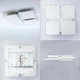 Керована світлодіодна люстра AERO SQUARE 70W 4S 455х455х60мм Бiла - зображення 8