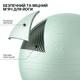 Мяч для фитнеса WCG Balance Pro 65 см Anti-Burst до 500 кг с насосом, фитбол для йоги, пилатеса и беременных, светло-зеленый - изображение 2