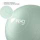 Мяч для фитнеса WCG Balance Pro 65 см Anti-Burst до 500 кг с насосом, фитбол для йоги, пилатеса и беременных, светло-зеленый - изображение 3