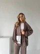 Жіночий костюм з кардиганом кавовий 42-48 1420/231 - изображение 2