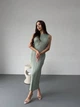 Минималистическое платье макси One size Бирюзовое (8118) - изображение 1