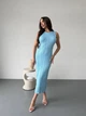 Минималистическое платье макси One size Голубое (8118) - изображение 6