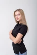 Футболка поло PREMIUM женская TvoePolo однотонная S Черное (838-01s) - изображение 3