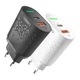 Зарядное устройство Premium качество Yoki Led Series YK-20PD Type-C: DC 5V⎓3A, 9V⎓2.22A,12V⎓1.67A USB-A: DC 5V⎓3A, 9V⎓2A, 12V⎓1.5A White - изображение 6