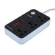 Удлинитель сетевой LDNIO SC3412 разъем Type-C, 3 розетки PD 20вт / QC 3.0 3USB кабель 2m Black-Grey - изображение 2