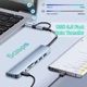 Хаб 8 в 1 SD/TF HDMI 4K30Hz USB2.0 USB 3.0 Type-C PD 100W Stone ST-H30 - зображення 7