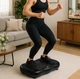 Віброплатформа з еспандерами Vibro Slim Renew Force вібраційна платформа для тренувань до 150 кг Чорна - зображення 6