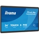 IIYAMA 23.8" 16:9 ips сенсорний рк монітор, 1920х1080, 45 0 кд/м2, ос Андроід 14, 24/7, PoE, проекційно-ємні tw2424as-b3p - зображення 2