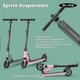 Двухколесный самокат Micro Sprite Suspension складной - Розовый SA0248 - изображение 8