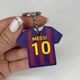 Брелок с кольцом Finding Футболка Lionel Messi Месси 10 Фиолетово-гранатовый 44 мм х 51 мм х 3 мм - изображение 1