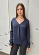 Блузка жіноча Oversize однотонна з перфорацією Vila Синя 18146 S (на укр 42-44) - зображення 3