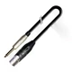 Переходной кабель 6.3 мм mono Jack XLR3 штекер 50 см медь металл для передачи аудиосигнала - изображение 1